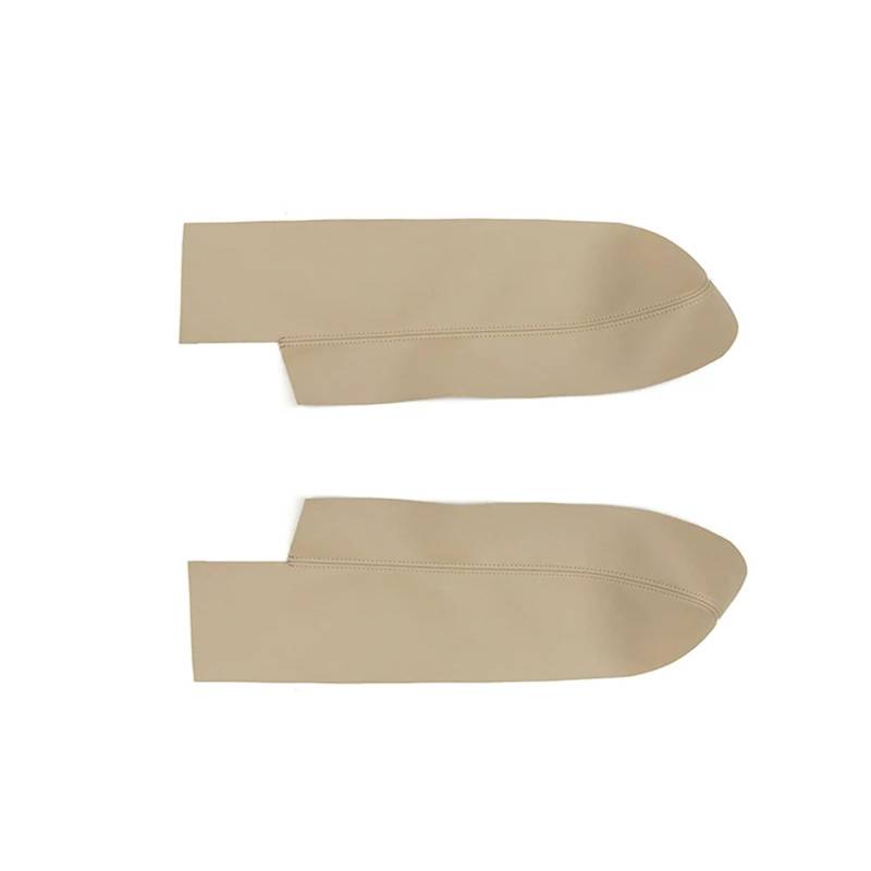 2 Stück Kompatibel mit CRV CR-V 2007 2008 2009 2010 2011 Mikrofaser-Leder-Armlehnenabdeckung for die Vordertürverkleidung, Schutzleisten(Beige) von PGVXEM