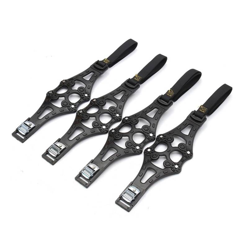 4 Stück Auto Winterreifen Räder Schneeketten Schneereifen Anti-Rutsch-Ketten Radreifen Kabelgürtel Winter(4pcs Black) von PGVXEM