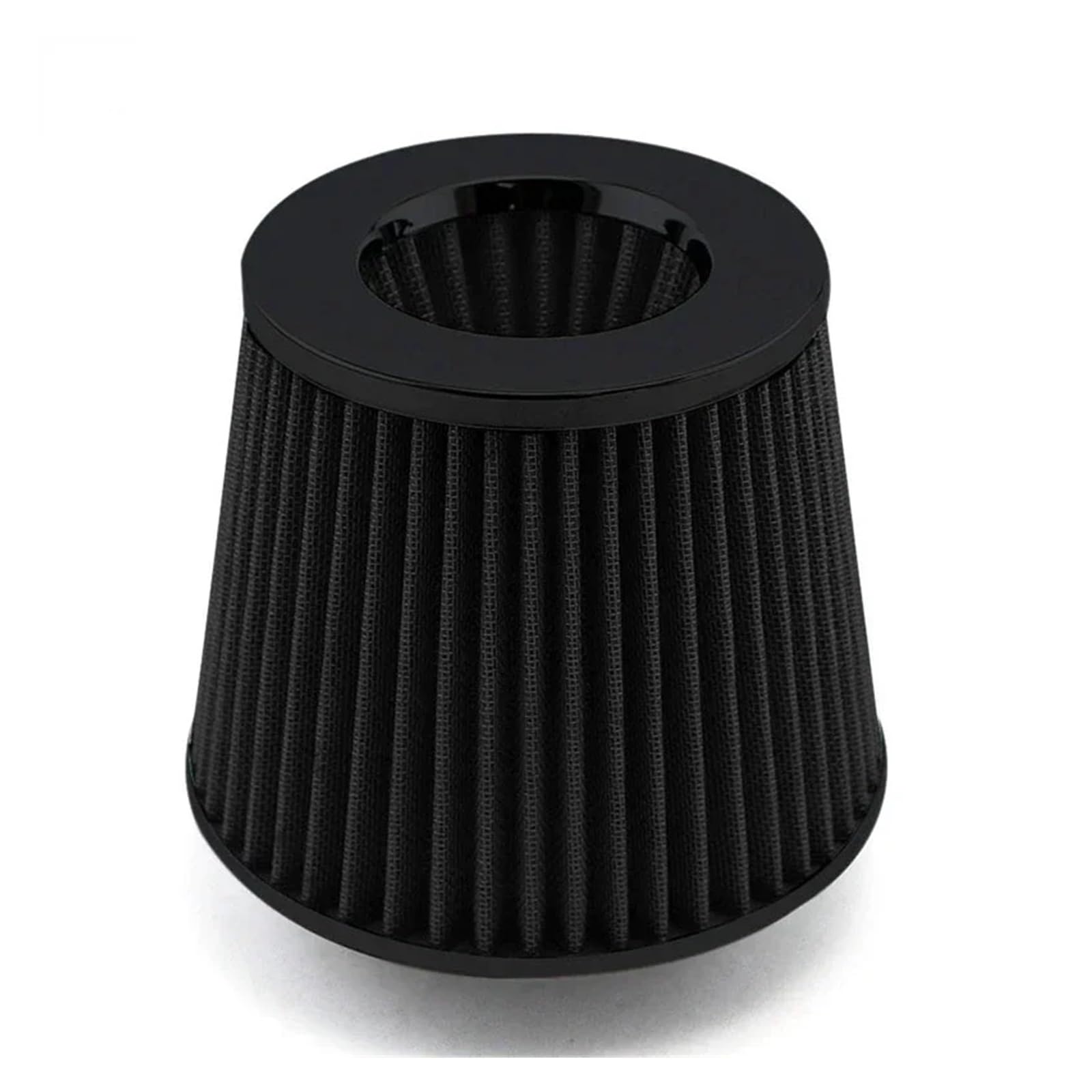 Lufteinlassfilter High Flow 76 mm Sport-Rennwagen-Tuning Kalter Pilzkopf 6-Zoll-Kegel-Luftfilter Universale(Black) von PGVXEM