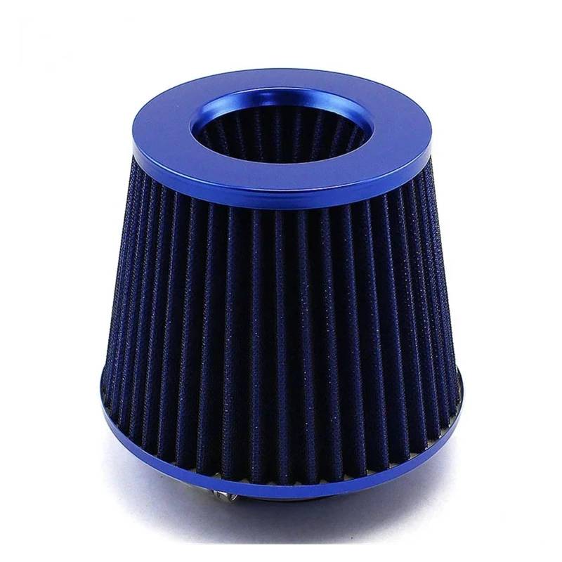 Lufteinlassfilter High Flow 76 mm Sport-Rennwagen-Tuning Kalter Pilzkopf 6-Zoll-Kegel-Luftfilter Universale(Blue) von PGVXEM