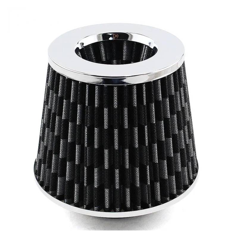 Lufteinlassfilter High Flow 76 mm Sport-Rennwagen-Tuning Kalter Pilzkopf 6-Zoll-Kegel-Luftfilter Universale(Carbon Fiber) von PGVXEM