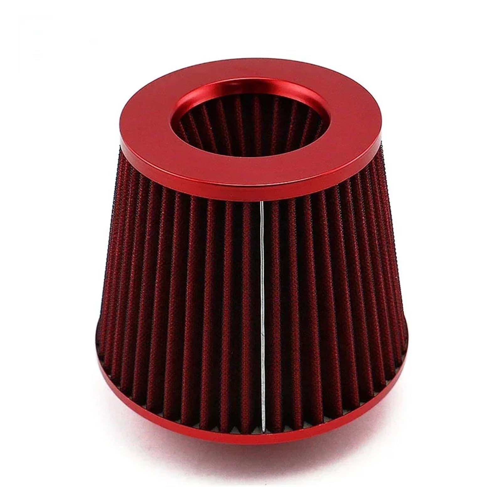 Lufteinlassfilter High Flow 76 mm Sport-Rennwagen-Tuning Kalter Pilzkopf 6-Zoll-Kegel-Luftfilter Universale(Red) von PGVXEM