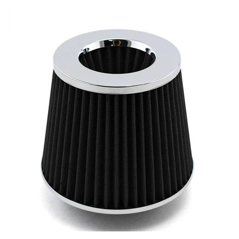 Lufteinlassfilter High Flow 76 mm Sport-Rennwagen-Tuning Kalter Pilzkopf 6-Zoll-Kegel-Luftfilter Universale(Silver) von PGVXEM