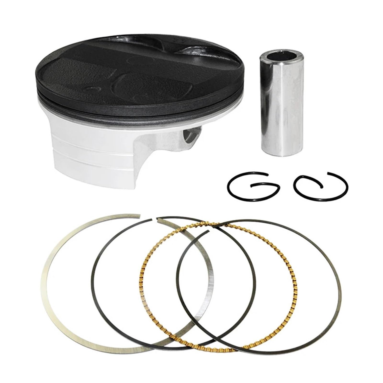 Motorrad-Bohrungsgröße STD-Zylinderbohrungsgröße 77 mm Kolben und Ringe Kompatibel mit RMZ250 2004 2005 2006 Kompatibel mit KX250F 2004-2014(Piston Ring Kit) von PGVXEM