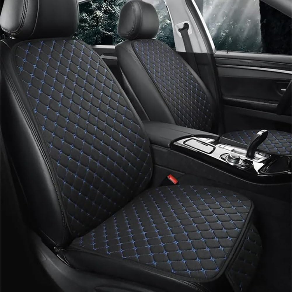 PGYREUGQ Auto SitzbezüGe Sets für Hyundai Kona/Encino 2018-2023, Leinen Sitzschoner Vorne Hinten Sitzauflagen Atmungsaktiv SchonbezüGe ZubehöR,C/Black-Blue von PGYREUGQ