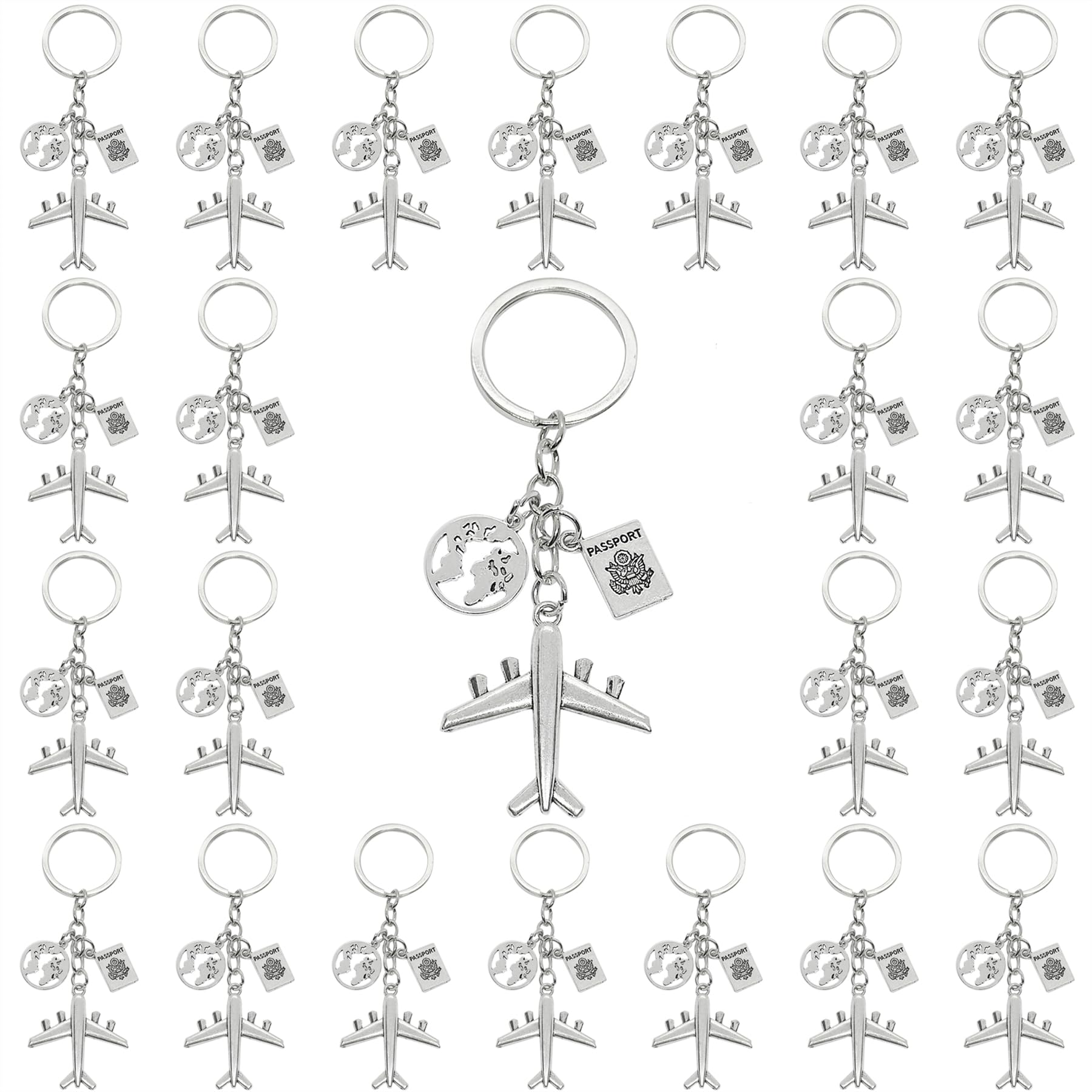 PHAETON 20PCS Erde Flugzeug Schlüsselanhänger Pilot Flieger Schlüsselanhänger Reise Flugzeug Anhänger Reise Schlüsselanhänger Freundschaft Schmuck DIY Handgemachte Freiheit Geschenk Für Reisende, von PHAETON