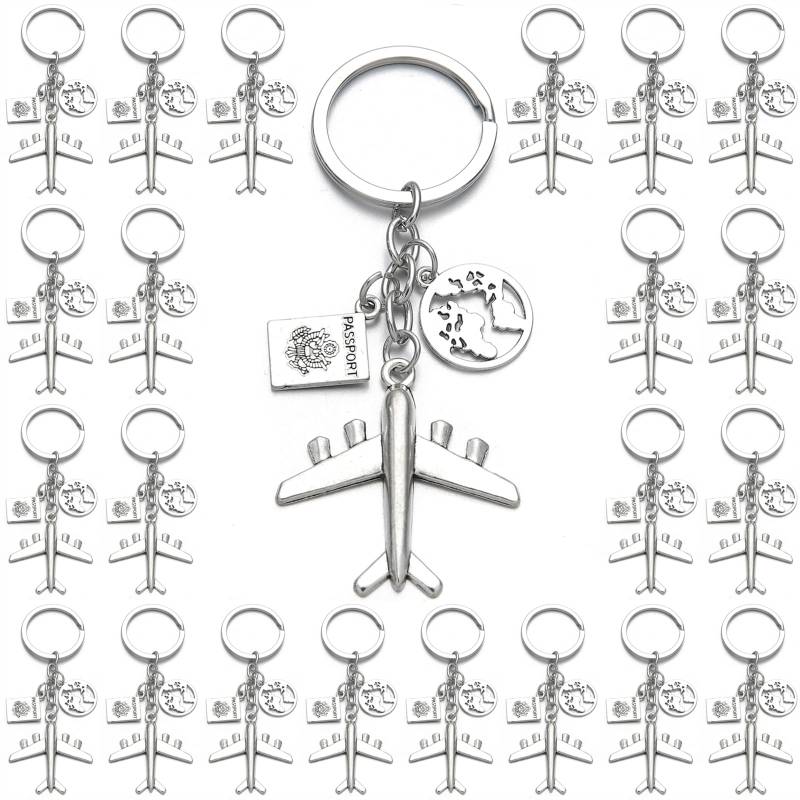 PHAETON 20PCS Erde Flugzeug Schlüsselanhänger Pilot Flieger Schlüsselanhänger Reise Flugzeug Anhänger Reise Schlüsselanhänger Freundschaft Schmuck DIY Handgemachte Freiheit Geschenk Für Reisende, von PHAETON