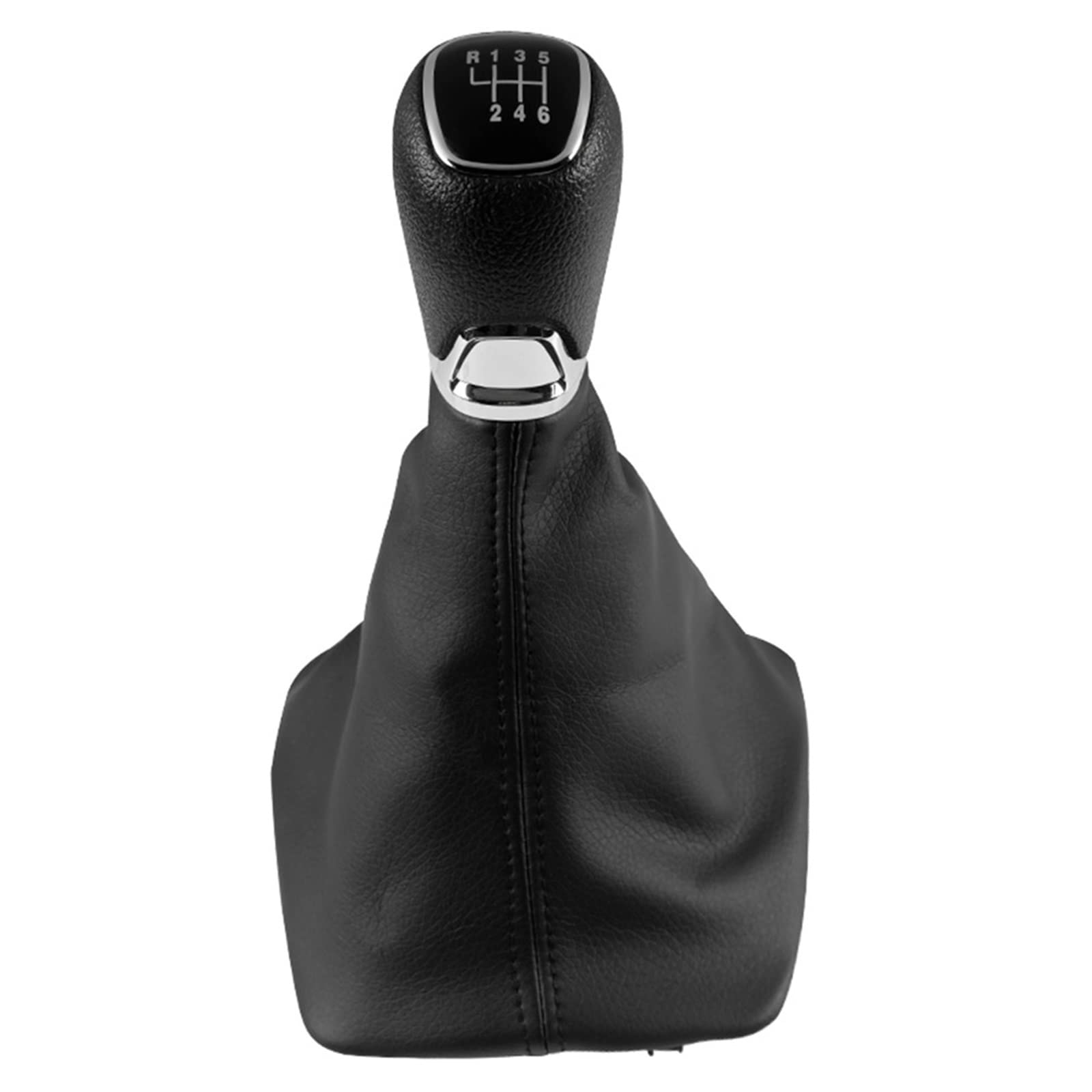 PHAKECDCYT Auto Styling Zubehör 5/6 Gang Schaltknauf Hebel Handball Gamasche Boot Abdeckung Kragen Fit for Skoda Fit for Octavia A5 A6 (2004-2012) Shift knob(6 Speed) von PHAKECDCYT