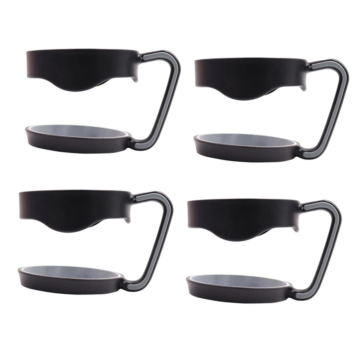 PHENOFICE 4 Stück 30 Reisebechergriff Unzerbrechliche Trinkbecher Wasserflasche Getränkehalterklemme Für Den Schreibtisch Becherglas Eierringe Für Grillplatte Kaffeetasse Tasse Mini Black von PHENOFICE