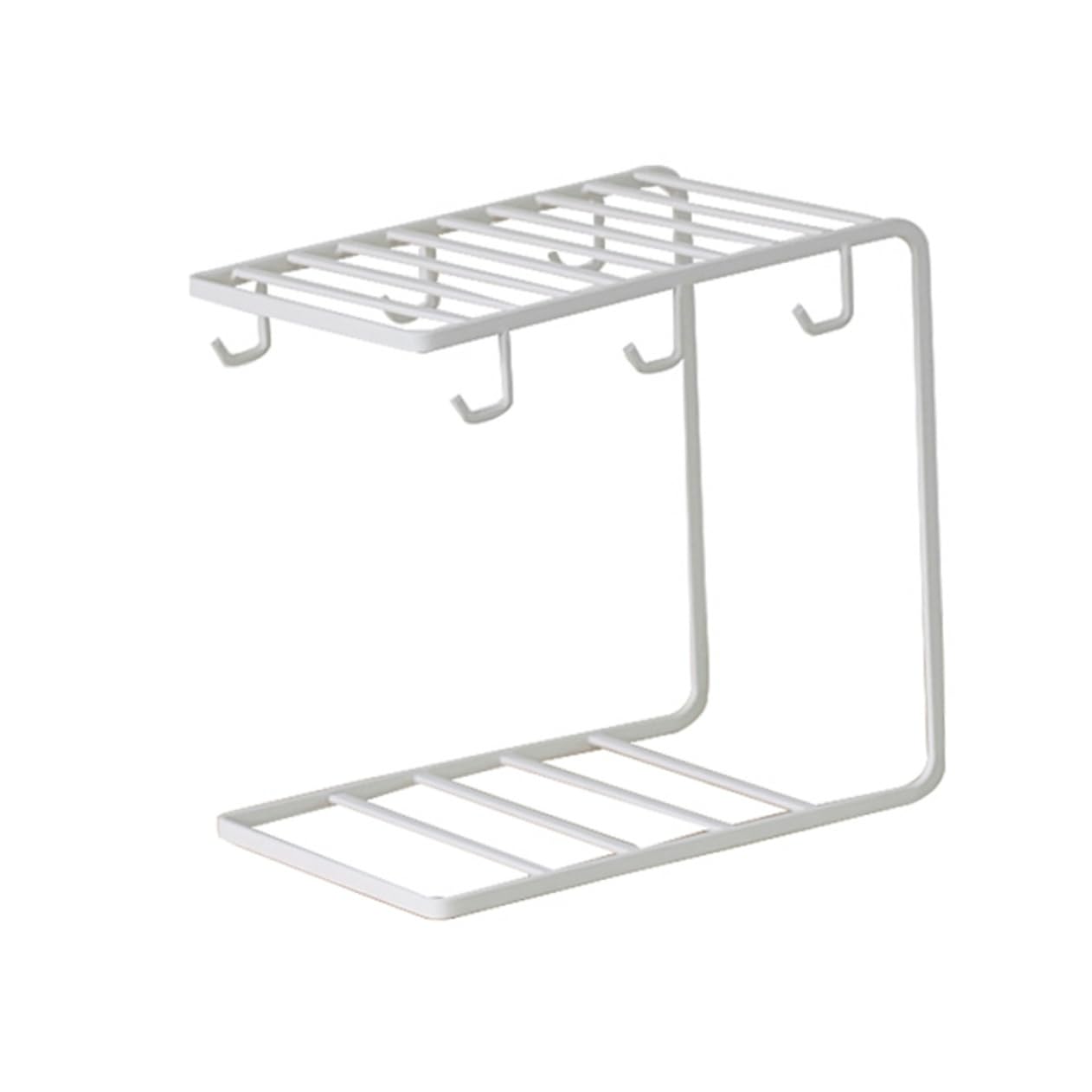 PHENOFICE Aufbewahrungsregal für Kaffeetassen Organisator der Kaffeestation Getränkehalter Urlaub Tassenregal küchen-Organizer Kitchen Utensil Holder tassen Regal Becherregal aus Glas Weiß von PHENOFICE