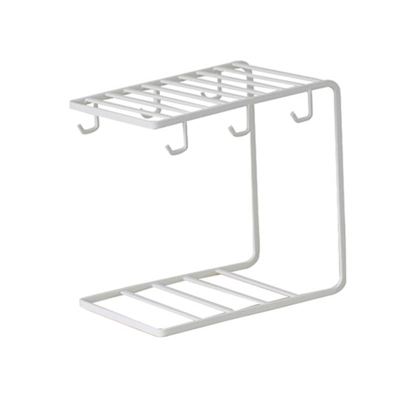 PHENOFICE Aufbewahrungsregal für Kaffeetassen Organisator der Kaffeestation Getränkehalter Urlaub Tassenregal küchen-Organizer Kitchen Utensil Holder tassen Regal Becherregal aus Glas Weiß von PHENOFICE