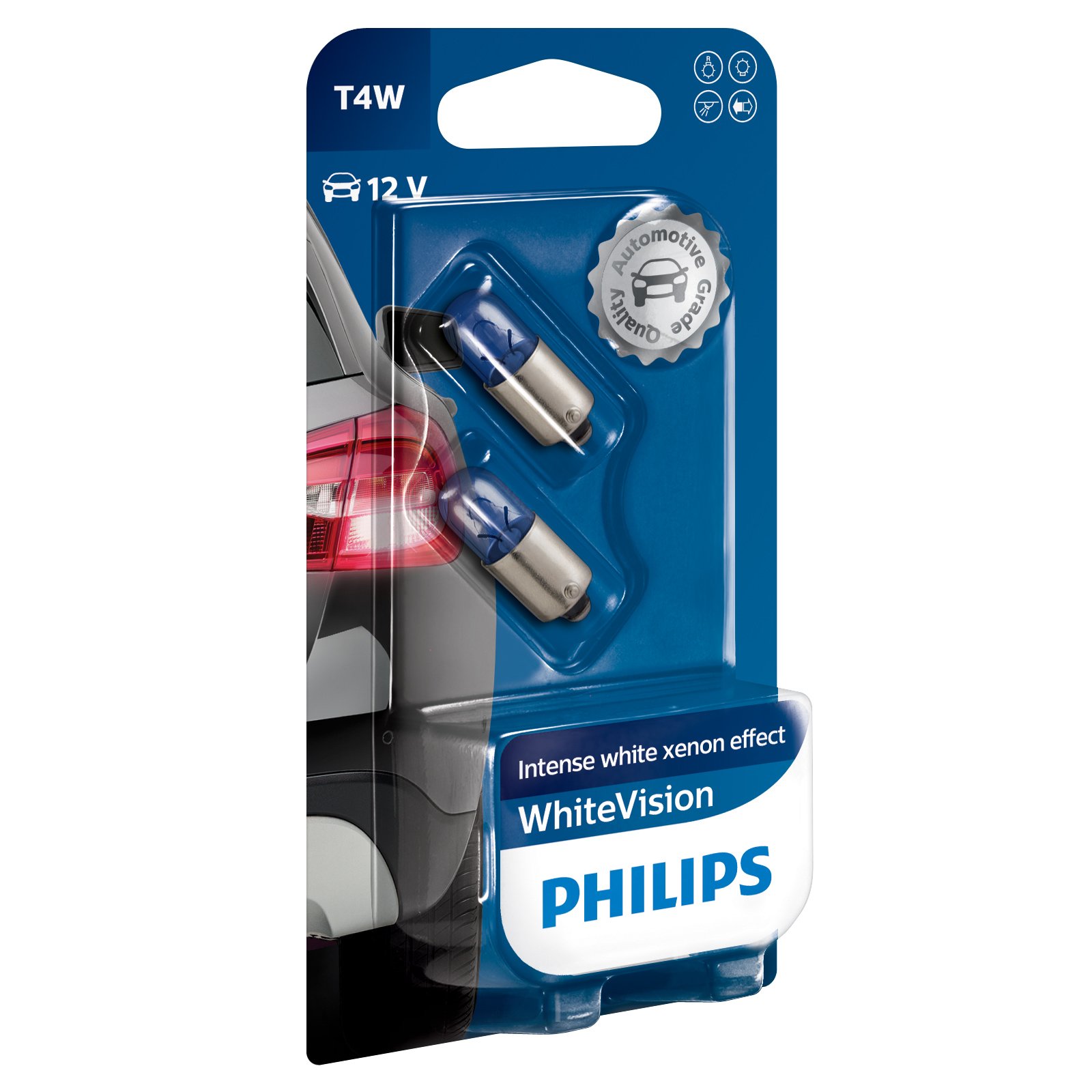 Philips WhiteVision Xenon-Effekt T4W Scheinwerferlampe 12929NBVB2, Doppelblister von PHILIPS