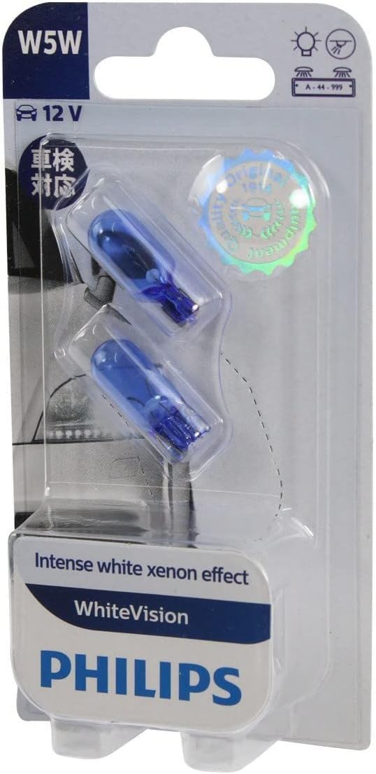 Philips WhiteVision Xenon-Effekt W5W Scheinwerferlampe 12961NBVB2, Doppelblister, Double blister von PHILIPS