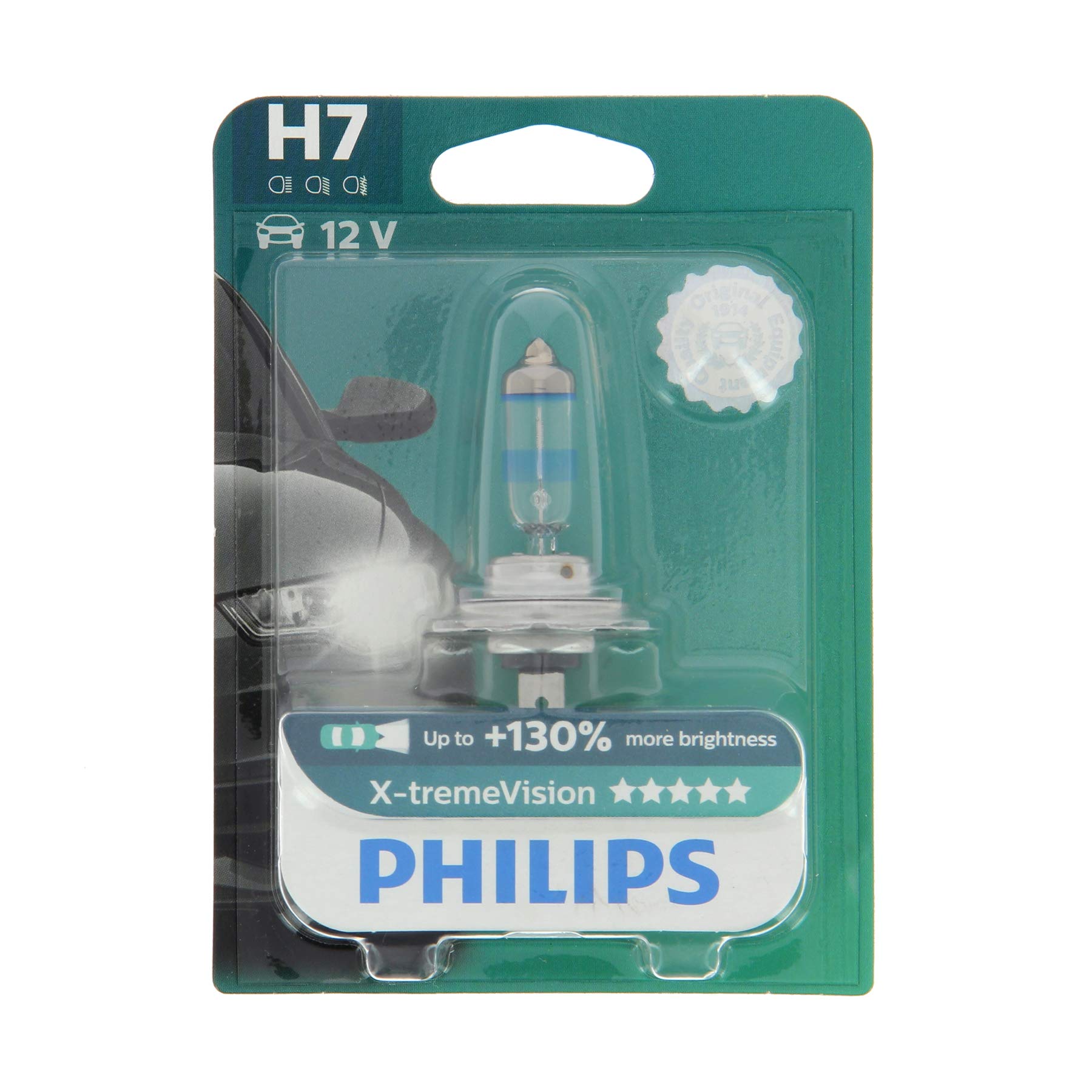 Philips X-tremeVision +130% H7 Scheinwerferlampe 12972XV+B1, Einzelblister, Single blister von Philips