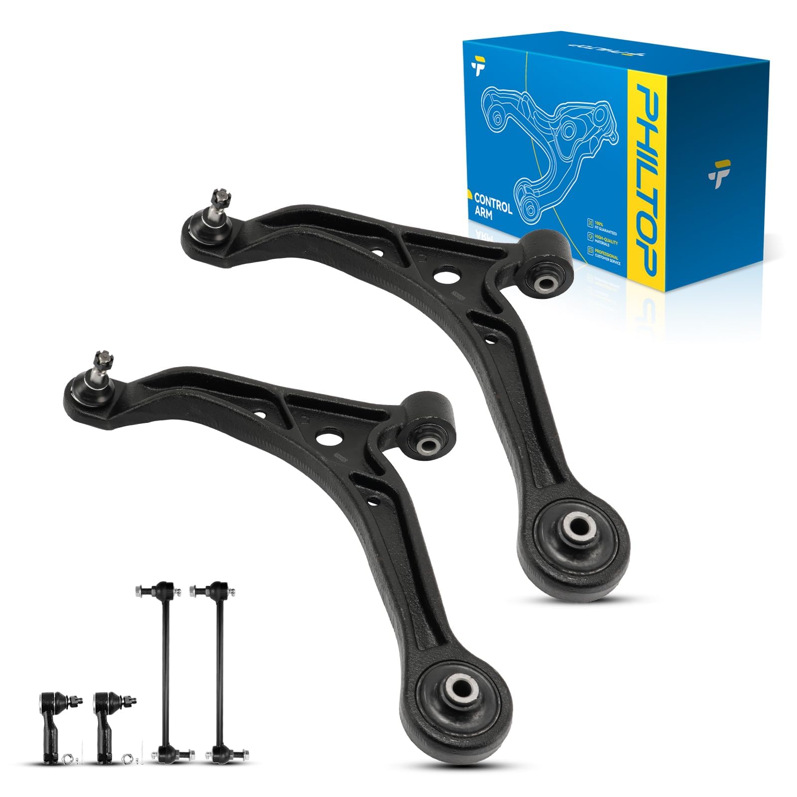 PHILTOP 6-teiliges Aufhängungs-Set für Honda Odyssey 1999 2000 2001 2002 2003 2004, unterer Querlenker mit Kugelgelenk Außenspurstange Sway Bar End Link K620326 K620325 ES3669 K90349 von PHILTOP