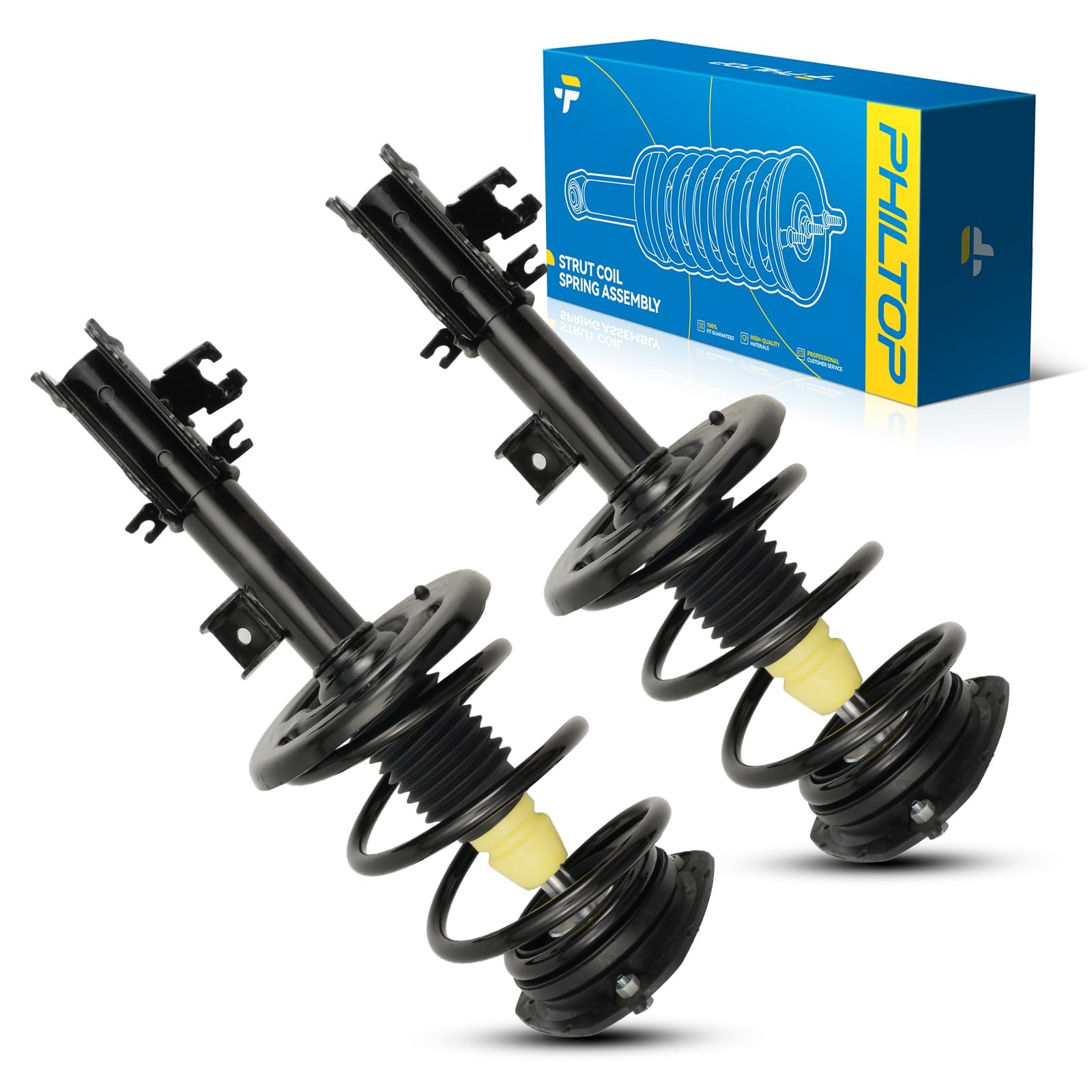 PHILTOP Stoßdämpfer vorne rechts & vorne links Automobil-Ersatz-Stoßdämpfer kompatibel mit Altima 2007–2013 von PHILTOP