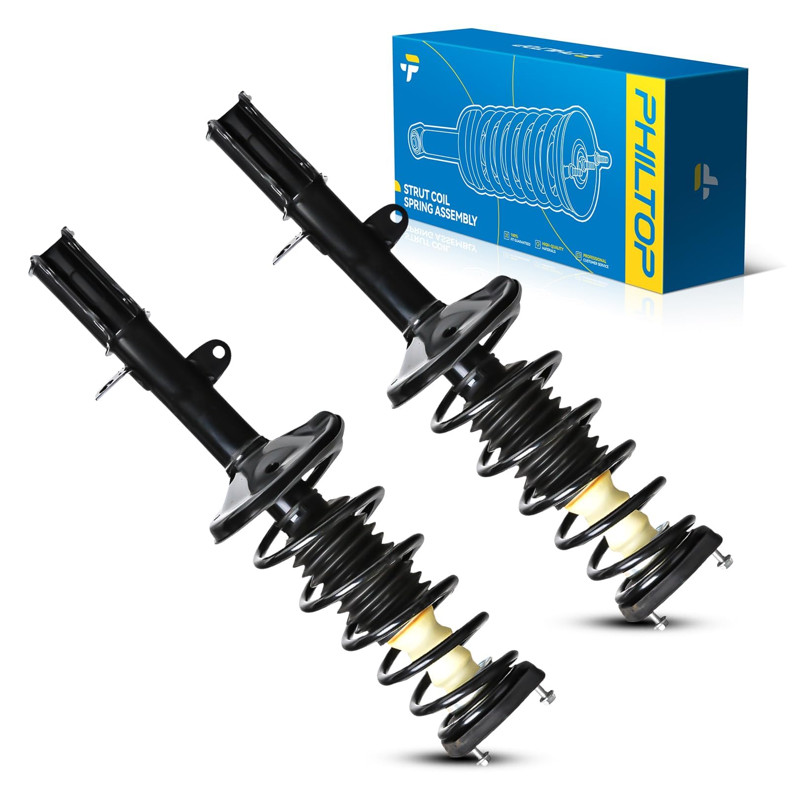 PHILTOP Stoßdämpfer vorne rechts & vorne links Automobil-Ersatzstoßdämpfer kompatibel mit Corolla 1993–2002, Prizm 1993–2002 von PHILTOP