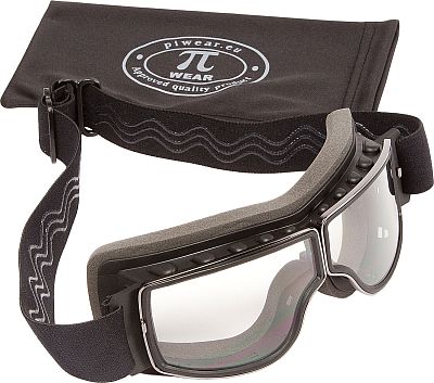 PI-Wear Nevada, Motorrad-Brille - Matt-Schwarz/Grau Klar von PI-Wear