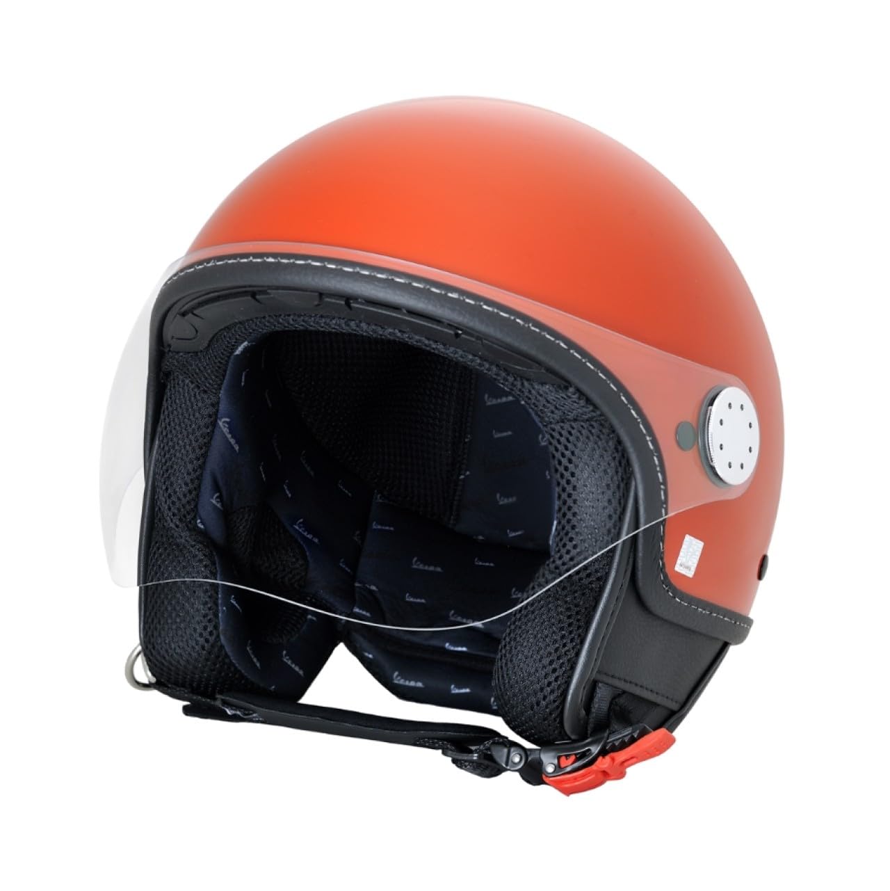 Jethelm Piaggio original Visor 4.0 Demi Jet für Vespa Fahrer mit ECE 22.06 Zulassung (Orange Impulsivo, L1) von PIAGGIO