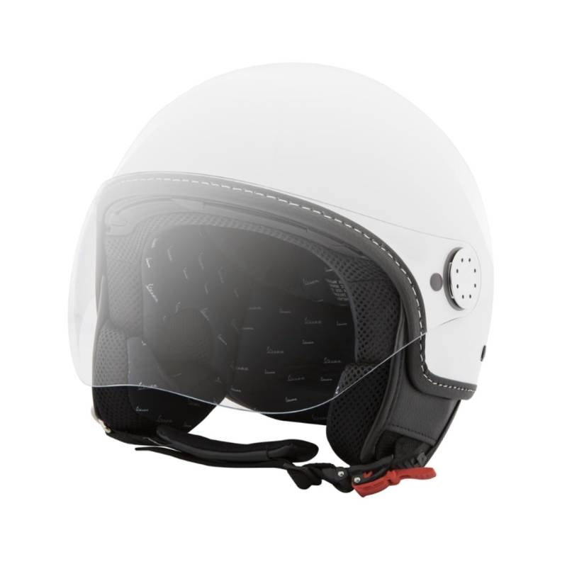 Jethelm Piaggio original Visor 4.0 Demi Jet für Vespa Fahrer mit ECE 22.06 Zulassung (weiß glänzend, L2) von PIAGGIO