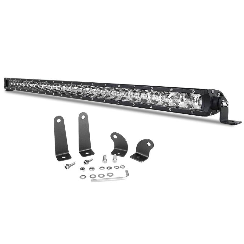 PICAA LED Arbeitsscheinwerfer, 32 Zoll 150W LED Lightbar Auto 12V 24V, Spot Led Lichtbalken, 6000K Weiß Lichtleiste für Offroad 4x4 LKW SUV Traktor ATV von PICAA