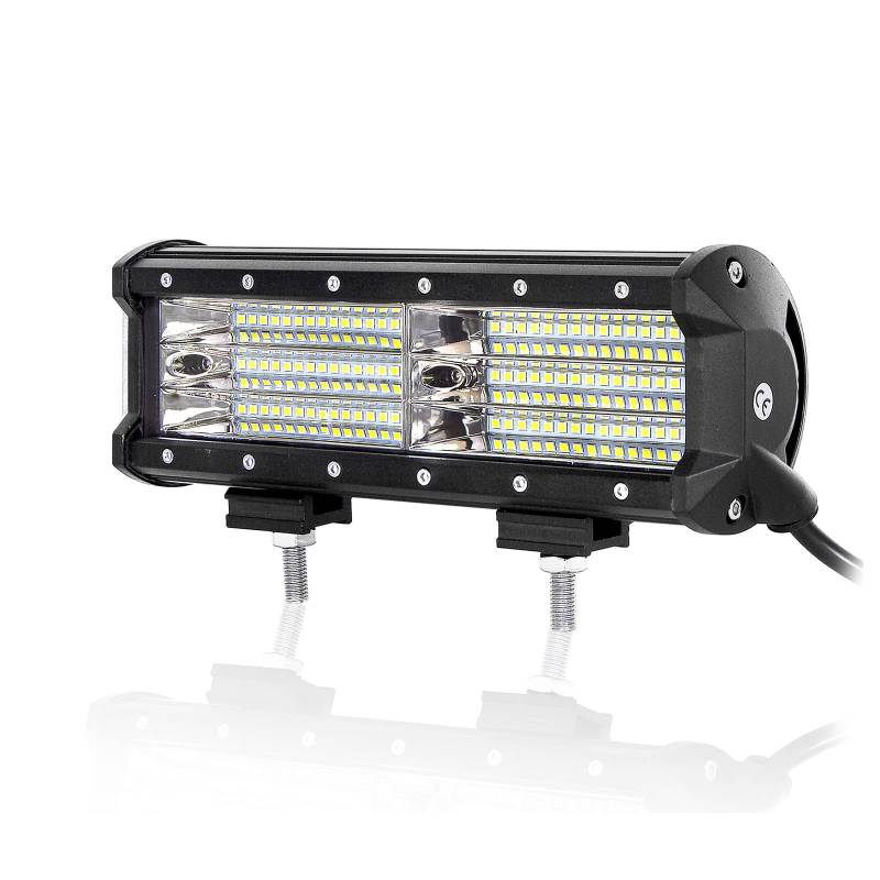 PICAA LED Lichtleiste 9D Vier Reihen Led Arbeitsscheinwerfer Bar 9 Zoll 24CM 270W Led Lichtbalken 12V Spot Flutlicht Kombination LED Arbeit Licht Bar für SUV Offroad ATV UTV 4x4 Auto von PICAA