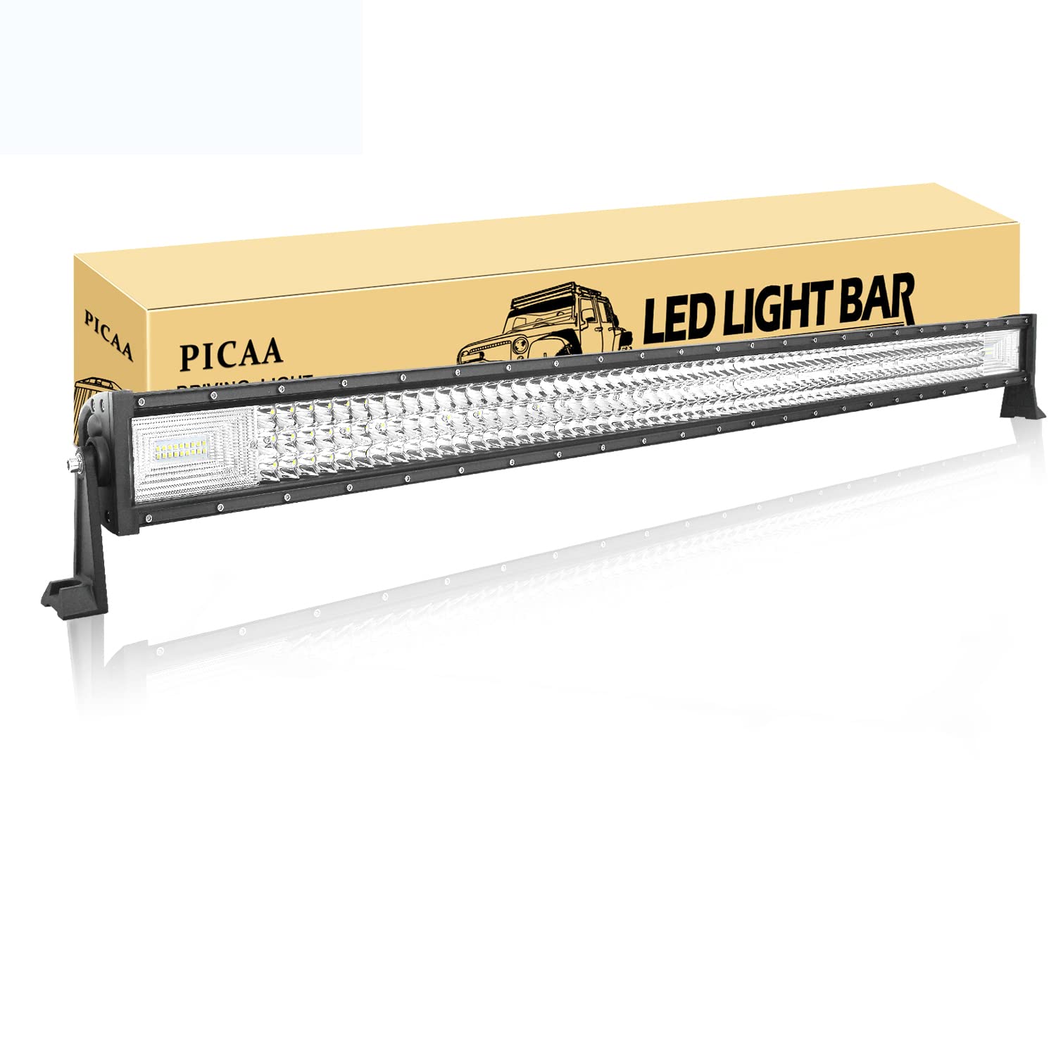 PICAA Led Arbeitsscheinwerfer 52 Zoll 131CM 675W Led Lichtbalken 12V 24V 6000K Led Zusatzscheinwerfer Bar Spot Flutlicht LED Arbeit Licht Bar für SUV Offroad ATV UTV Traktor 4x4 Auto von PICAA