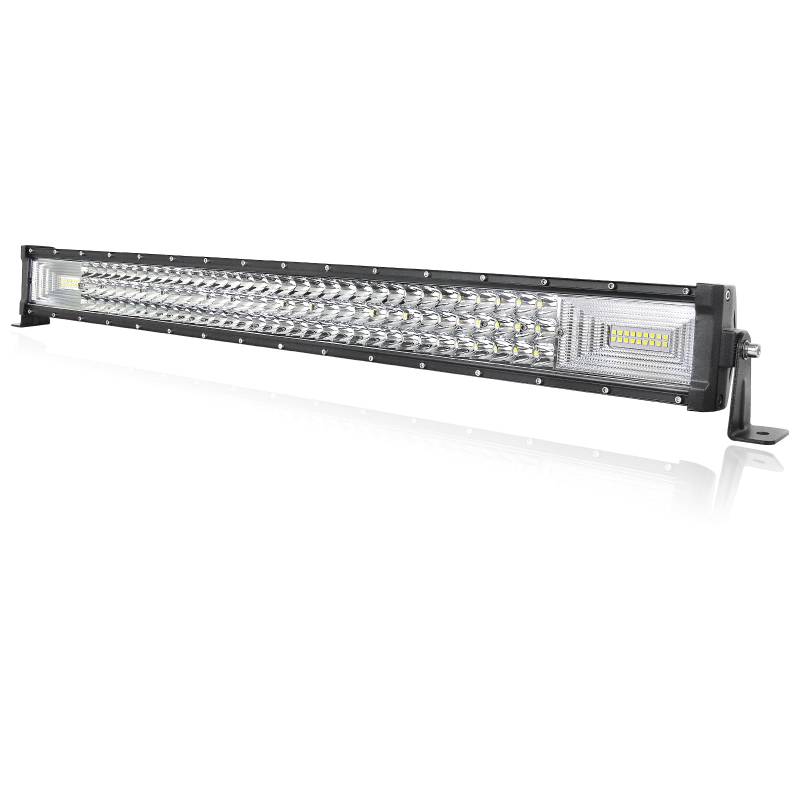 PICAA 32 Zoll 405W 3 Rows LED Lightbar Auto 12V 24V Led Lichtbalken Arbeitsscheinwerfer Bar 6000K Weiß Wasserdicht für Offroad LKW 4WD 4x4 SUV KFZ UTE ATV von PICAA