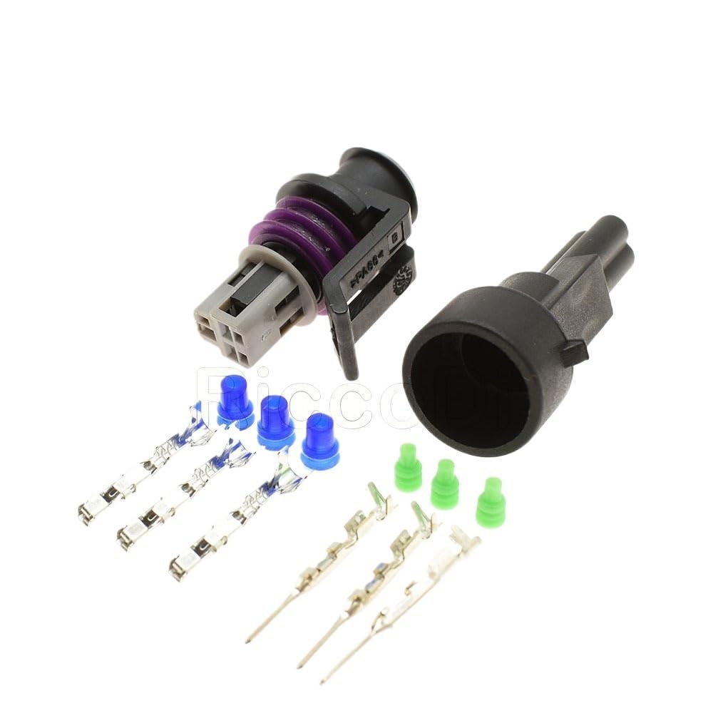 Hengliang Store 1-20 Sets 3-poliger D-E/P-H LS TPS MAP GT150 weiblicher Stecker Drosselklappenstecker p/lug Connector 15397275 15397149 (männliches Buchsen-Set, 10 Sets) von PIKETU