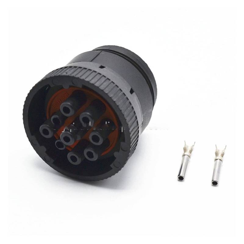 Hengliang Store 1 Satz 9 pin HD16-9-1939S HD10-9-1939P. English Black Circular Aviation Weiblicher männlicher Stecker Fit Compatible den Track J1939(Female) von PIKETU