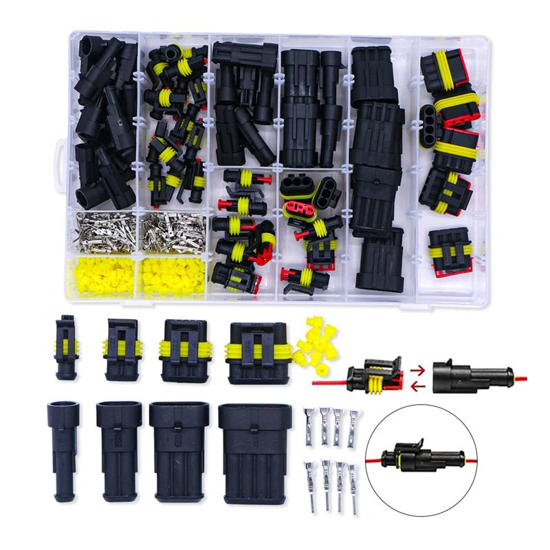 Hengliang Store 352/708 stücke lenkungen eléctricos Bergsteiger eléctricos draht connecteur wasserdicht 2/3/4 pin 26 setzt Anschluss terminal 12a(408pcs) von PIKETU