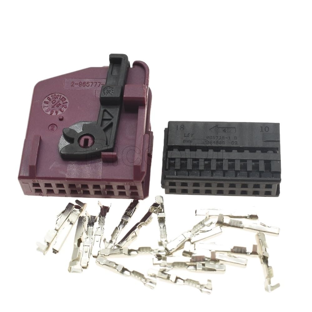 PIKETU Hengliang Store 1-20 Set 18-poliger Miniatur-Auto-Lowstrom-Stecker, Auto-Kabelbaum-Steckdose, 2-967419-1 8304656 2-965777-1, kompatibel mit A-Di, 20 Sets von PIKETU