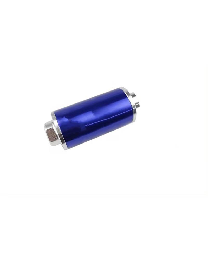 Kraftstofffilter Bereit Inline Aluminium Kraftstoff Filter AN6 AN8 AN10 Mit 100 Mikron Element Stahl SS Benzinfilter(Blue) von PIKUHS