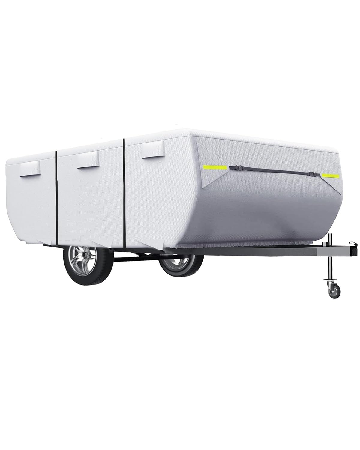 Wohnmobilabdeckungen Für 12'-14' RV Abdeckung wasserdichte Pop-up-Wohnmobil-Anhänger-Abdeckung Mit Gurten Und Lüftungsschlitzen Service Für Wohnmobile Wohnmobil Schutzhülle(Silver) von PIKUHS