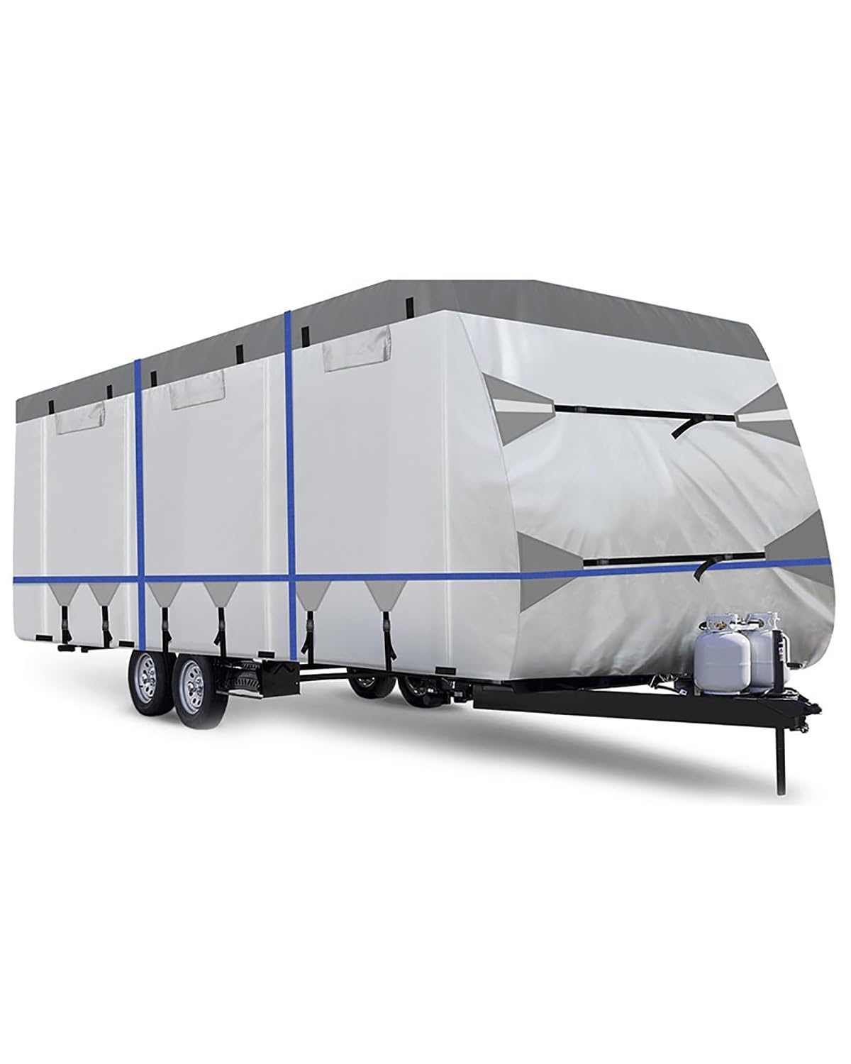 Wohnmobilabdeckungen Für Camping RV Caravan Abdeckung Outdoor Oxford Tuch wasserdichte Sonnencreme RV Abdeckung Camping Caravan Staubdichte Abdeckung Wohnmobil Schutzhülle(267 x 100 x 90 inches) von PIKUHS