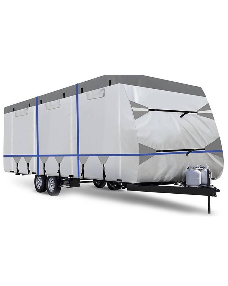 Wohnmobilabdeckungen Für Camping RV Caravan Abdeckung Outdoor Oxford Tuch wasserdichte Sonnencreme RV Abdeckung Camping Caravan Staubdichte Abdeckung Wohnmobil Schutzhülle(291 x 100 x 96 inches) von PIKUHS