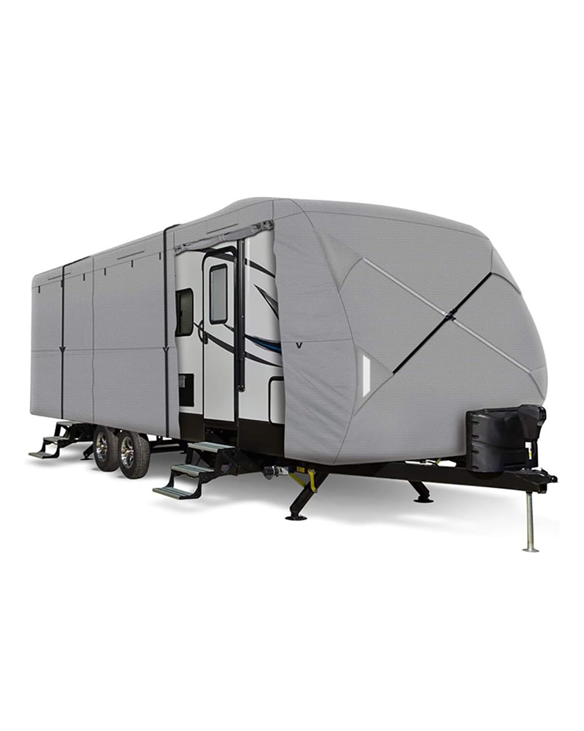 Wohnmobilabdeckungen Für Caravan-Abdeckung RV Staubdichte Abdeckung Wasserdichte Outdoor-Abdeckung Sonnenschutz Frostschutzmittel Außenbereich Auto-RV-Isolierung Wohnmobil Wohnmobil Schutzhülle(670*25 von PIKUHS