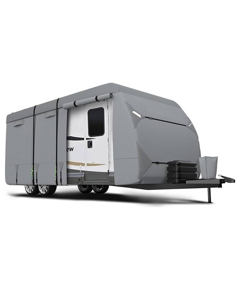 Wohnmobilabdeckungen Für Caravan RV-Abdeckung Isolierte Wohnmobil-Autoabdeckung Europäisches Amerikanisches Modell Touristenauto Wasserdicht 420D Oxford-Tuch Atmungsaktiv Wohnmobil Schutzhülle(16-18FT von PIKUHS