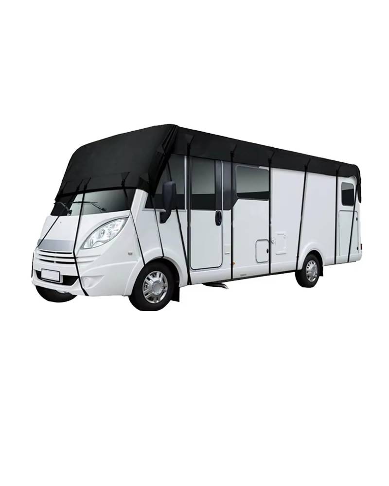 Wohnmobilabdeckungen Für Caravan RV Dachabdeckung Universal 210D Vinyl Schwarz Wasserdicht Sonnenschutz Wohnmobil Camper Van Plane Abdeckung Wohnmobil Schutzhülle(6.36X3.2m) von PIKUHS