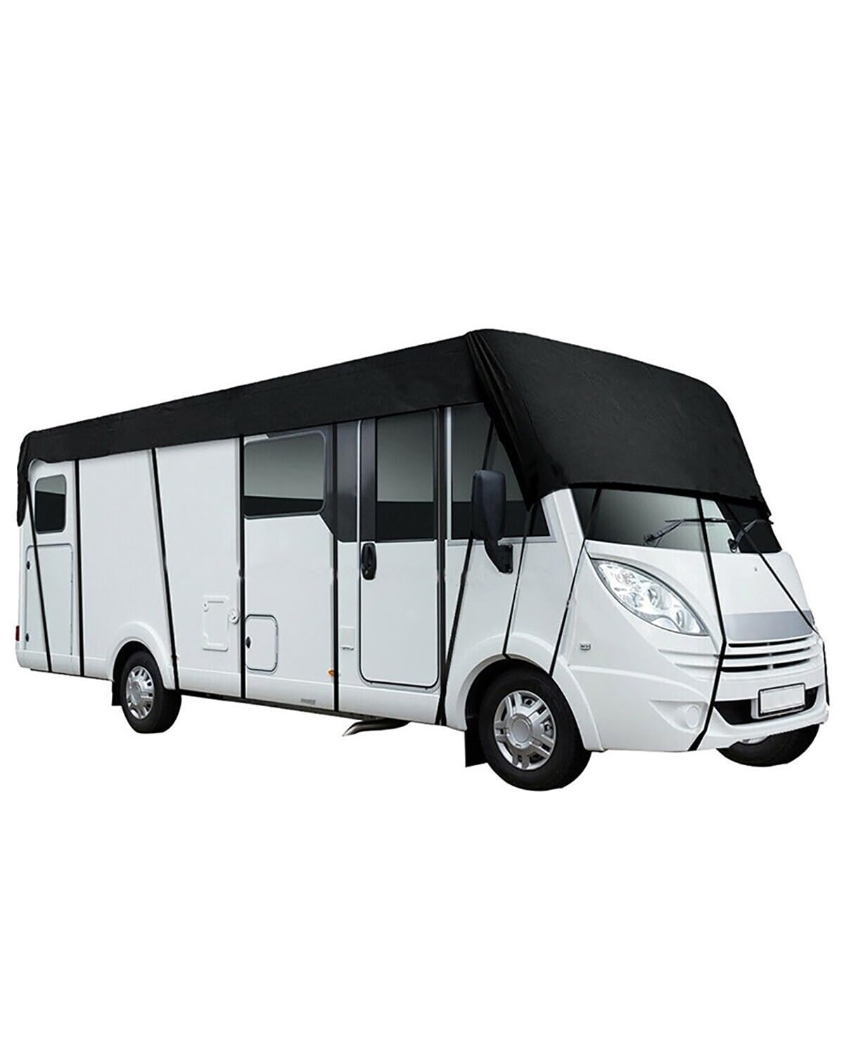 Wohnmobilabdeckungen Für Wohnmobil Abdeckung 210D Camping Wohnmobil Plane Wohnwagen Abdeckung Wasserdicht Und Regendicht Oxford Tuch Sonnenschutz Wohnwagen Abdeckung Wohnmobil Schutzhülle(Black,8.5*3m von PIKUHS