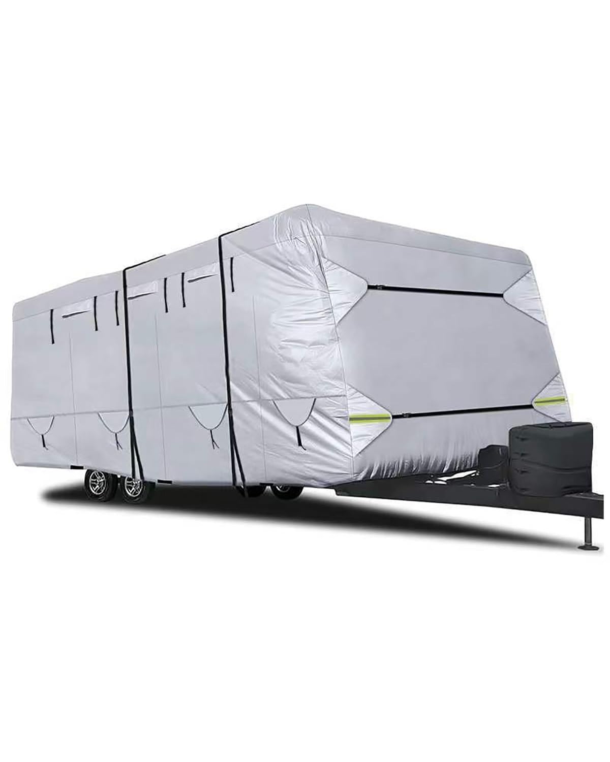 Wohnmobilabdeckungen Für Wohnmobil Abdeckung 210D Camping Wohnmobil Plane Wohnwagen Abdeckung Wasserdicht Und Regendicht Oxford Tuch Sonnenschutz Wohnwagen Abdeckung Wohnmobil Schutzhülle(Silver,5*3m) von PIKUHS