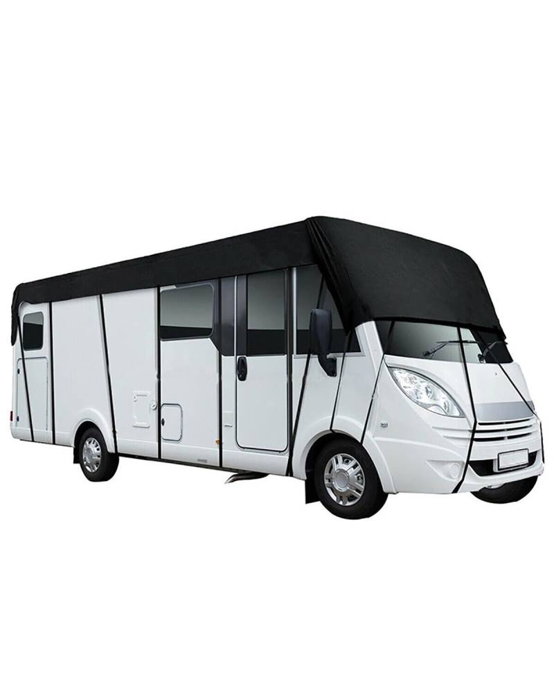 Wohnmobilabdeckungen Für Wohnmobil Abdeckung 210D Camping Wohnmobil Plane Wohnwagen Abdeckung Wasserdicht Und Regendicht Oxford Tuch Sonnenschutz Wohnwagen Abdeckung Wohnmobil Schutzhülle(Black,6.5*3m von PIKUHS