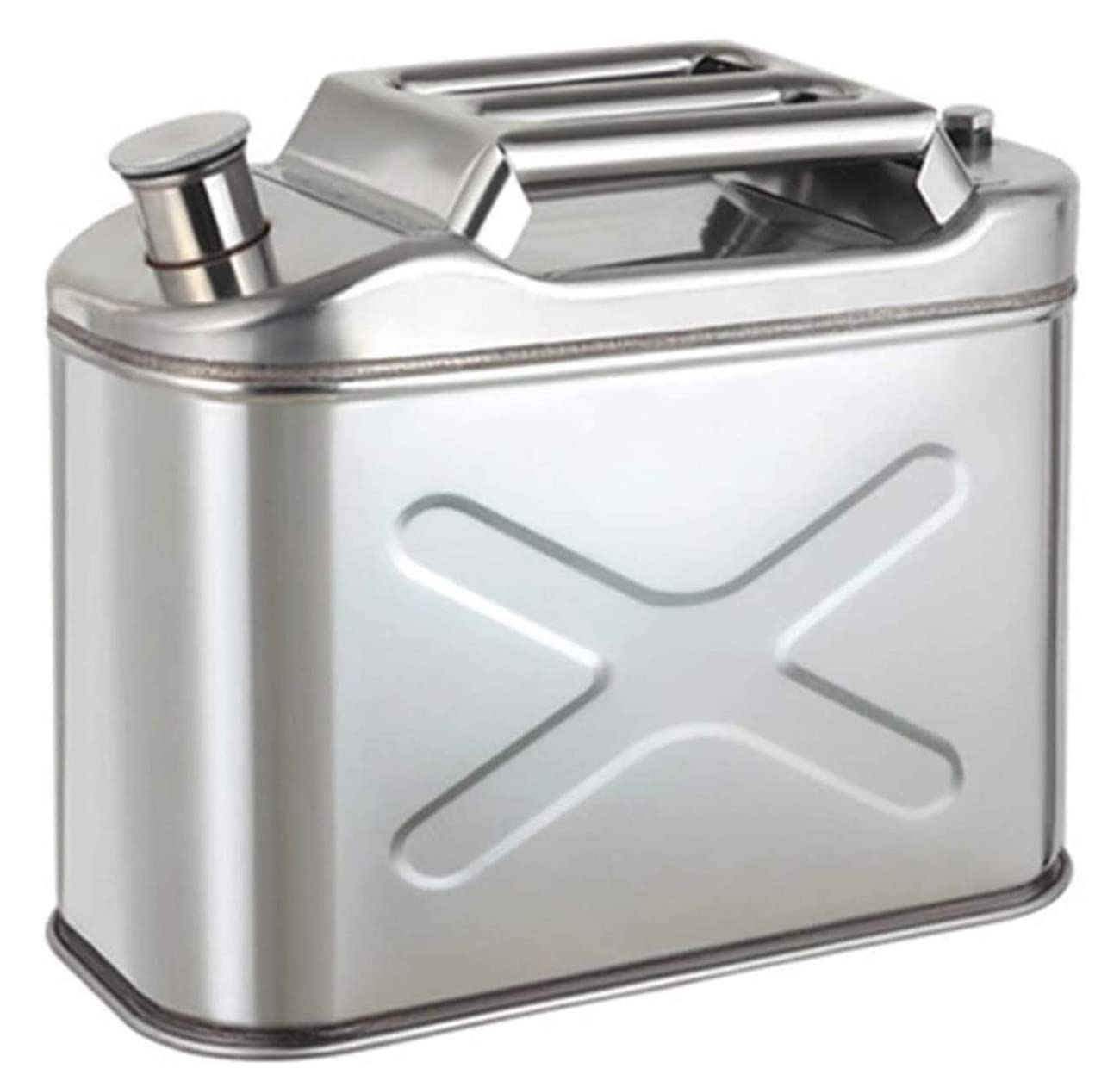 PILYON 5L/10L/15L/20L Kraftstoff Benzin Benzin Diesel Gaskanister Tankcontainer Backup, 201 Edelstahl-Kanister für Motorräder, Autos, Rasenmäher, Bootfahren, Camping,10L von PILYON