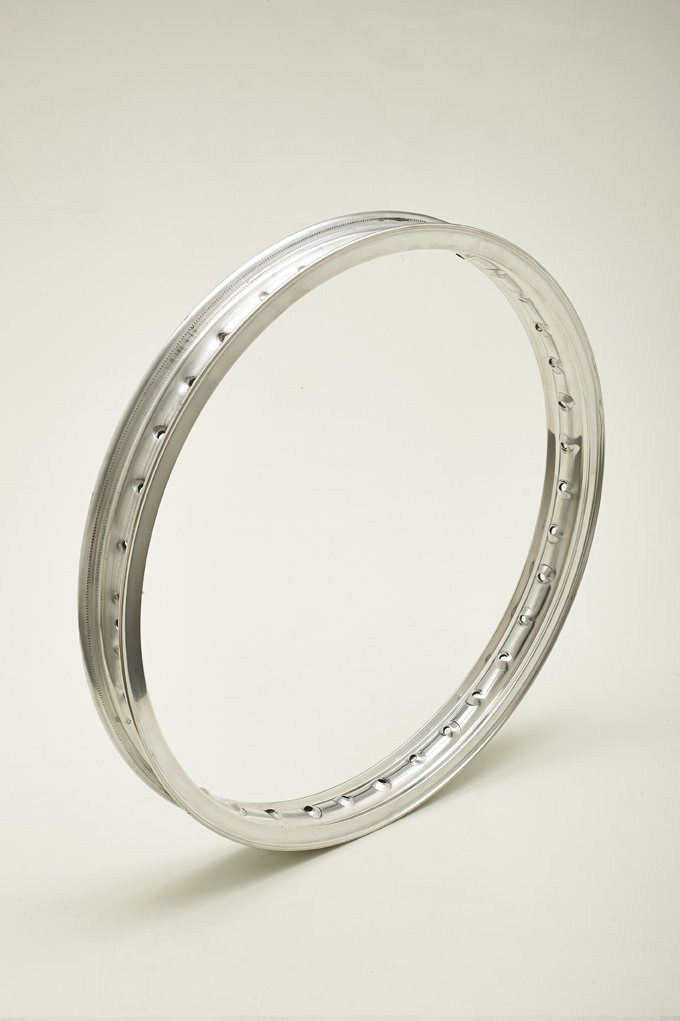 Aluminiumfelge mit Rand und Profil H für Motorräder bis 70er Jahre WHEEL RIM WM0 1,40 x 19 36 Loch von PIRINI MOTO