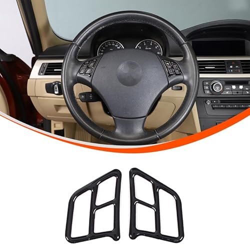 Auto Lenkradabdeckung Rahmen Trim Geeignet für BMW 3 Serie 2005-2012,Auto Lenkrad Knopf Rahmen Abdeckungen Trim Aufkleber Autozubehör von PIUGILH