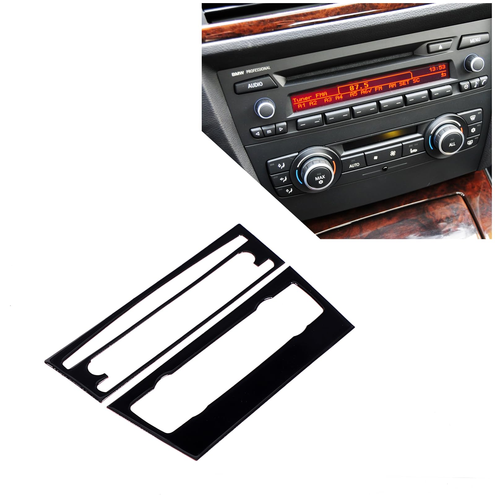 Auto Mittelkonsole CD Panel Dekorative Abdeckung Geeignet für BMW X3 E90 E92 2005-2012,Center Konsole Abdeckung Trim Aufkleber Auto Interieurleisten von PIUGILH