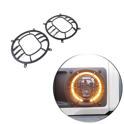 PIUGILH Auto Lampe Abdeckung Geeignet für INEOS Grenadier 2020-2024,Auto Frontscheinwerfer Lampe Guard Trim Protector Cover,Scheinwerferverkleidung Dekor,Außenzubehör (Schwarz-C) von PIUGILH