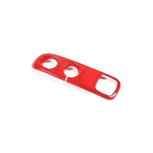 PIUGILH Auto MitteKonsole Gangschaltung Dekorativer Rahmen Aufkleber Geeignet für Mercedes Benz Smart 2009-2015 Zubehör,Mittelkonsole Panel Cover Gearshift Dekorativer Rahmen ABS (Rot) von PIUGILH