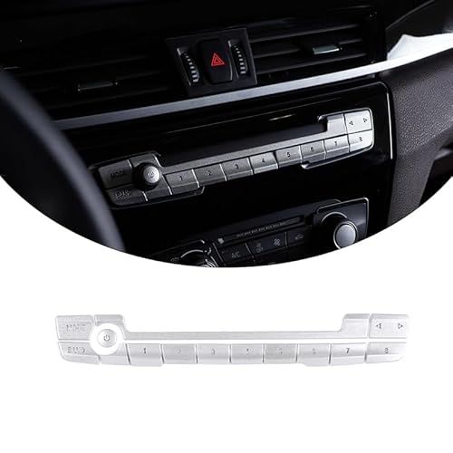 PIUGILH Auto Mittelkonsole Button Cover Trim Decor Dekoration Geeignet für BMW X1/X2 2016-2021,Zentrale Steuerung Digital Button Aufkleber Auto Styling Automotive Interior Zubehör von PIUGILH