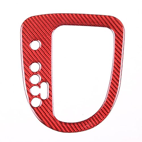 PIUGILH Automatik Schalthebel Rahmen Abdeckung Geeignet für SEAT Leon 2008 2009 2010 2011 2012,Auto Schalttafel Aufkleber Trim Zubehör,Carbon Fiber Gear Indicator Frame (Rot) von PIUGILH